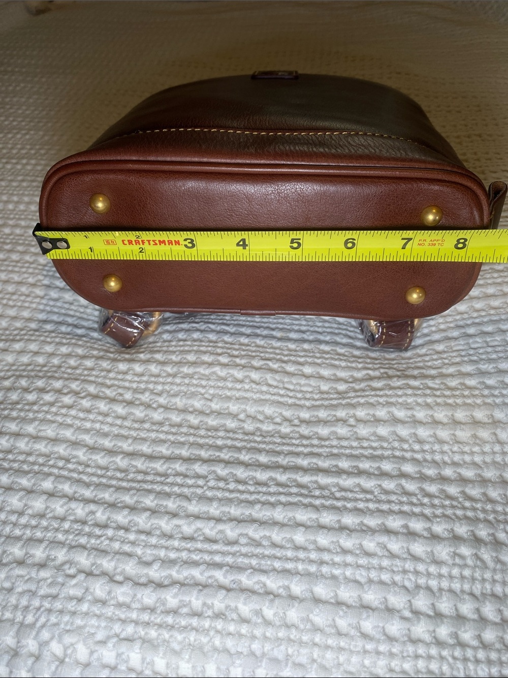 NWT Dooney & Bourke Chestnut Brown Leather small Zip Pod Backpack 🐻 - Picture 5 of 14